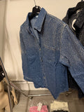 Glitter blouse denim