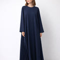 Abaya donkerblauw met strikken
