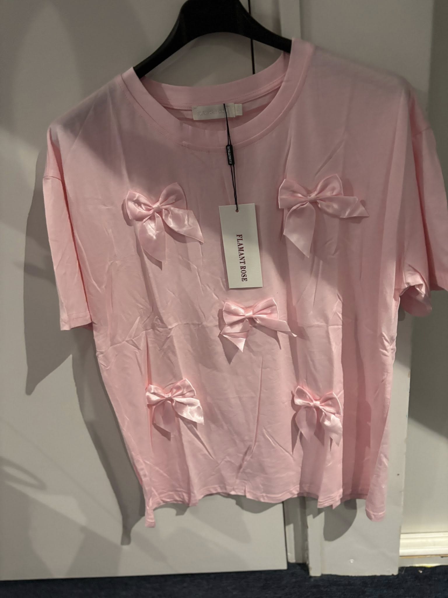 Strik shirt lichtroze